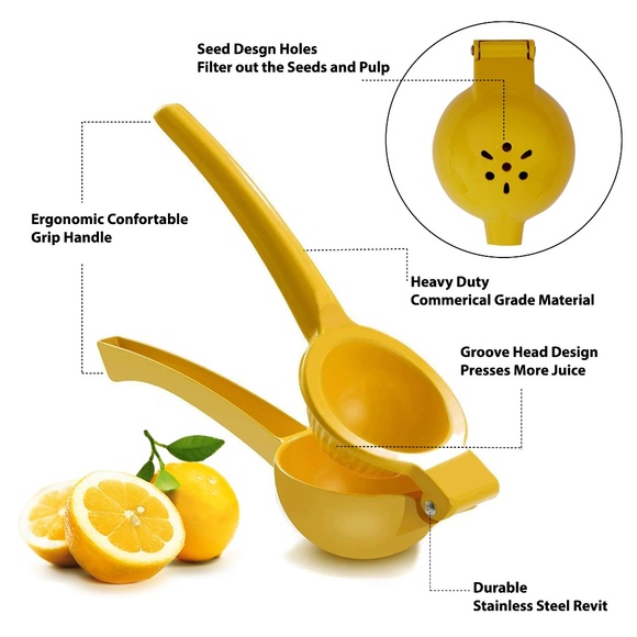 Die Cast Aluminum Metal Squeezer Lime Lemon Citrus Squeezer Hand Juicer Kitchen - Picture 1 of 2